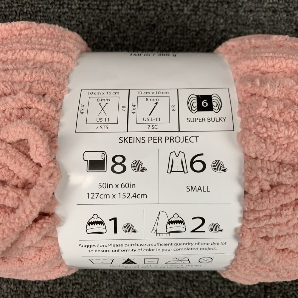 Big Twist Plush Dusty Rose Yarn 153yds 10.5oz Super Bulky (6) Skein Discontinued - Picture 4 of 6